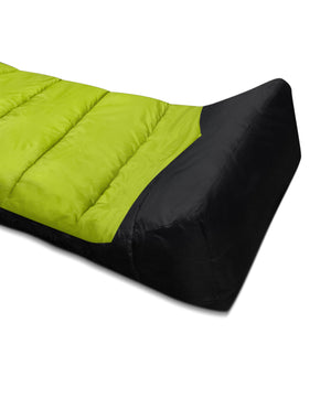 Comfort sleeping bag with expanded foot area for maximum foot comfort by Zenith Trek.