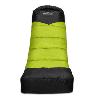Comfort sleeping bag with expanded foot area for maximum foot comfort by Zenith Trek.