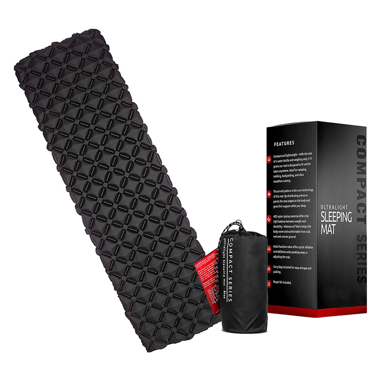 Zenith Trek Ultralight Inflatable Sleeping Pad with Foot Pump | Durable, Folding Camping Air Mattress for Backpacking & Hiking