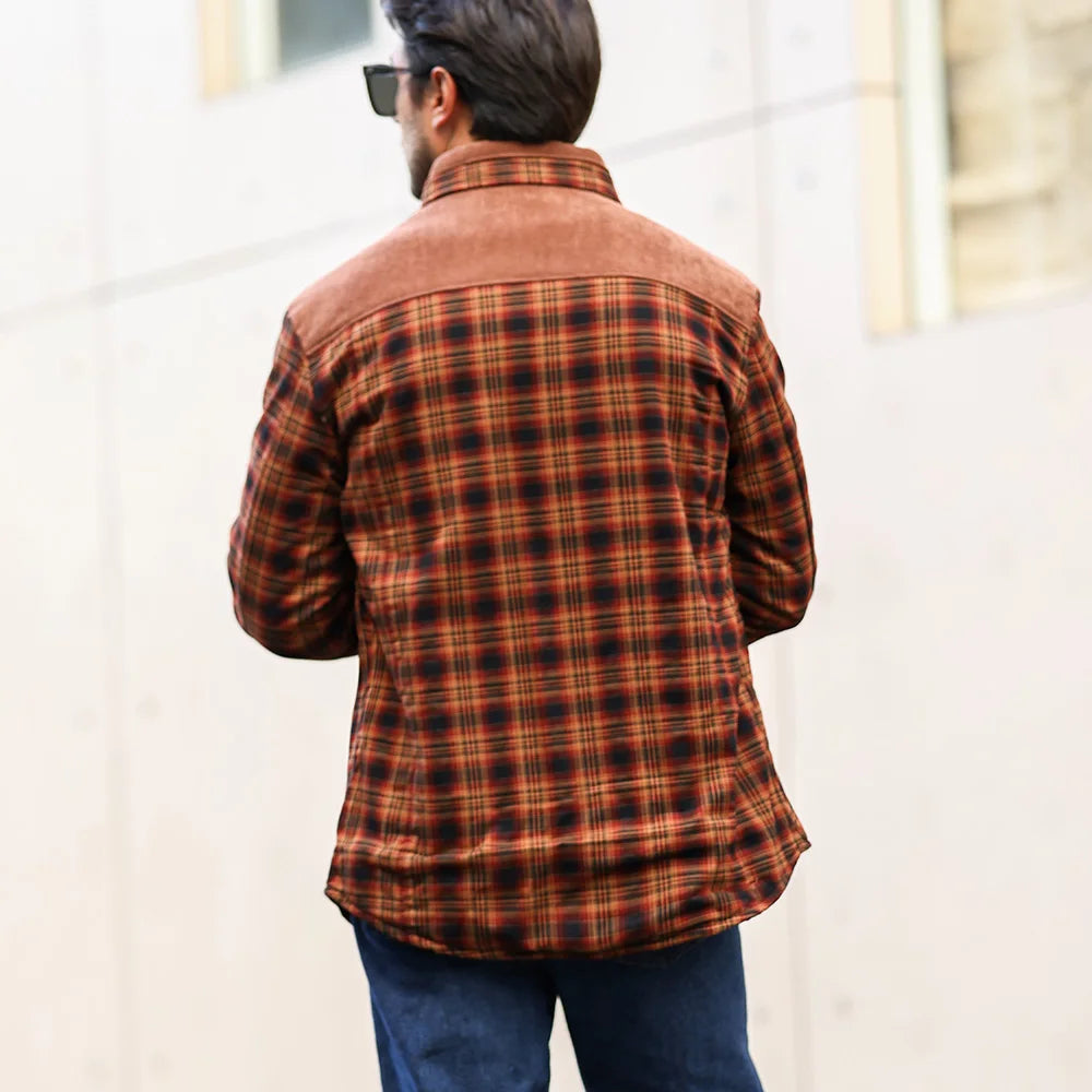 Zenith Trek™ Lumber Jacket – Sherpa-Lined Windproof Flannel for Outdoor & Everyday Wear